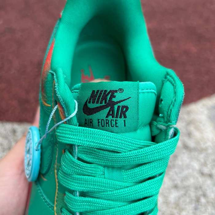 Authentic Nike Air Force 1 Low '07 Stadium Green Crimson