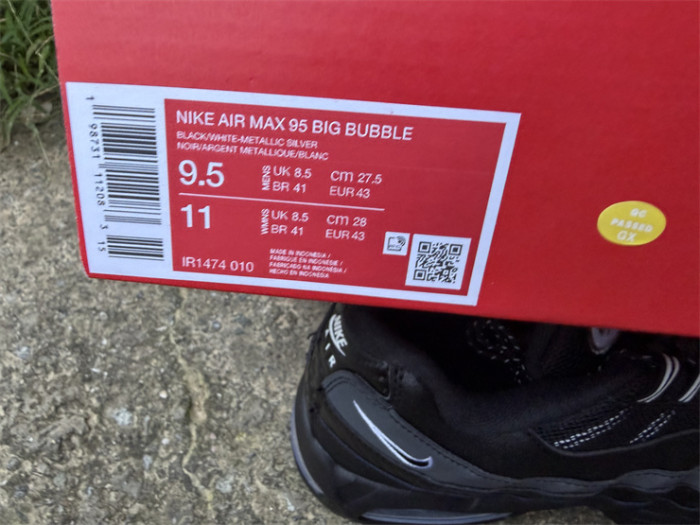 Authentic Nike Air Max 95 Big Bubble Black Carbon