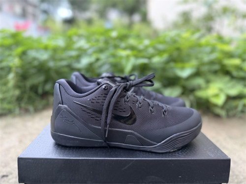 Authentic Nike Kobe 9 Elite Low EM TB P 'Black'