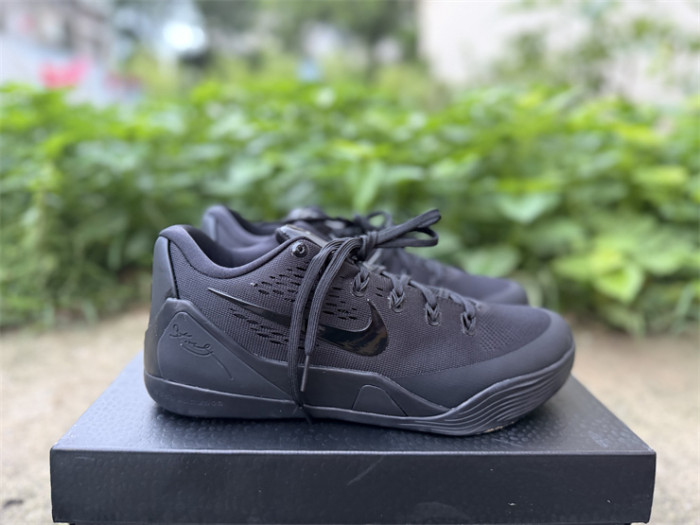 Authentic Nike Kobe 9 Elite Low EM TB P 'Black'