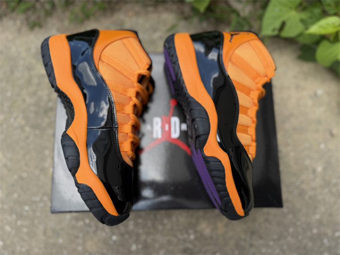 Authentic Air Jordan 11 Retro Orange Black