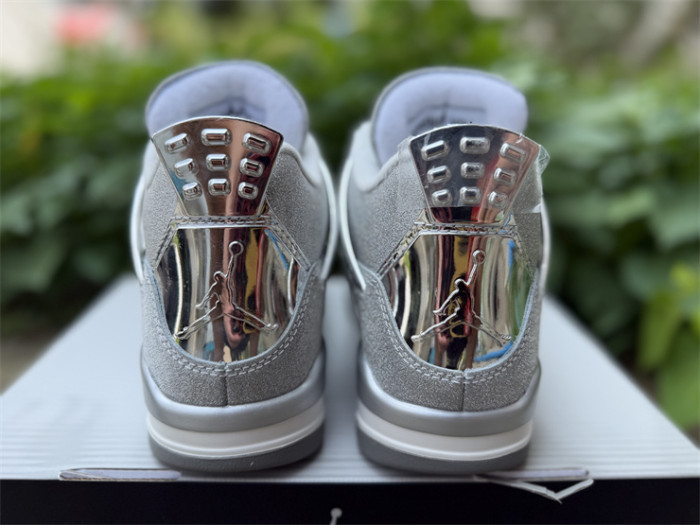 Authentic Air Jordan 4 Silver Glitter