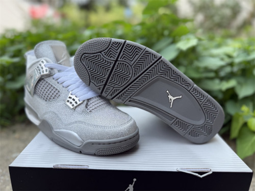 Authentic Air Jordan 4 Silver Glitter GS