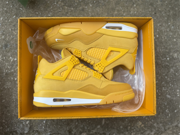 Authentic Air Jordan 4 Nigel Brick by Brick Yellow