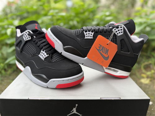 Authentic Air Jordan 4 Bred 2026