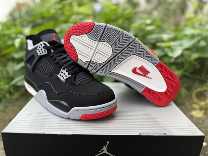 Authentic Air Jordan 4 Bred 2026