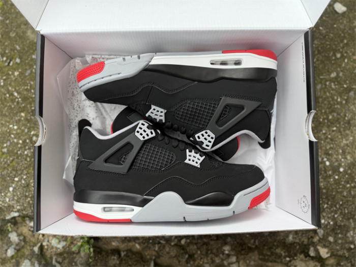 Authentic Air Jordan 4 Bred 2026