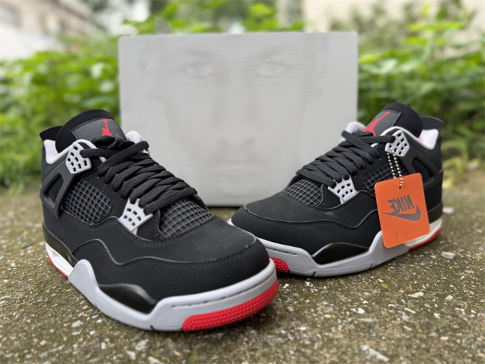 Authentic Air Jordan 4 Bred 2026