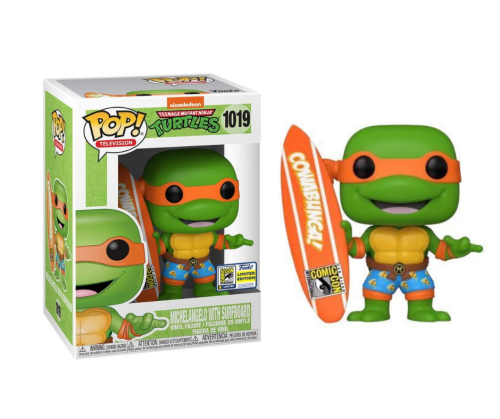 Funko Pop! Television #1019 TMNT Michelangelo with Surfboard SDCC 2020 Exclusive
