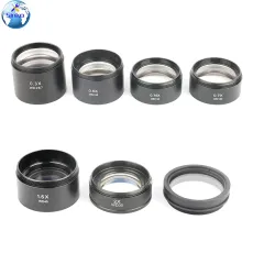 Wylie WD30 WD165 0.5X 2X 1X 0.7X Stereo Microscope lens with 1-7/8  (48mm) Mounting Thread Objective Lens for changing view