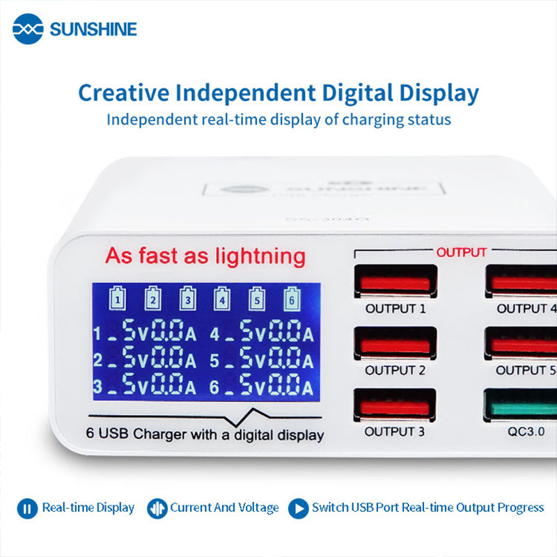 Sunshine SS-304Q 6 Ports USB for iPhone 
