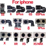 Original For iPhone 5 5S 6 6S 7 7Plus 8 Plus X XR XS Max Rear Back Camera Flex Cable Repair Phone Part