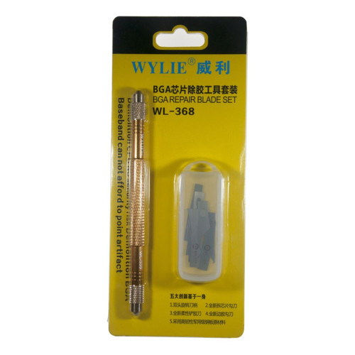 Wylie WL-368 Glue Remov with Cold and Thin Blade Tech Processors knifes For iPhone CPU Mainboard IC Repair Tool Set