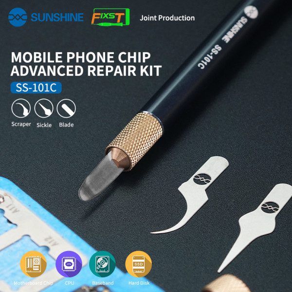 SUNSHINE SS-101C Multifunctional CPU IC Knife Remover For Mobile Phone Repair Xiaomi iPhone Motherboard BGA Glue Scraper