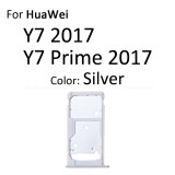 Micro SD Sim Card Tray Socket Slot Adapter Connector Reader For HuaWei Y7 Prime 2018 2017 Container Holder Replacement Parts