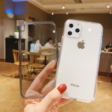 Fully Transparent Scratch proof case for iphone 12 mini 11 pro max super Shockproof TPU Bumper with anti-drop hard back