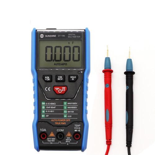 SUNSHINE DT-19N Mini Smart Range Phone Repair AC DC Resistance Tester Digital Multimeter Mobile