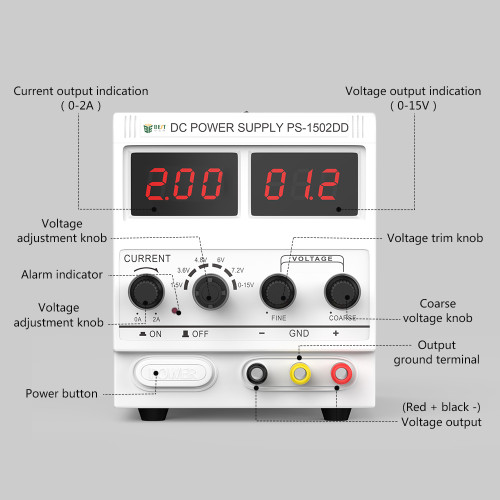 New design BEST 1502DD 15V DC Battery Backup Power Supply for Mobile Phone Repairing