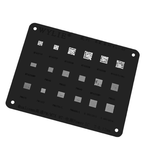WL-63 MT6357V MT6357CRV MT6358W MT6371P MT6355W MT6370P MT6356W Power MT PM IC Chip BGA Reballing Stencil