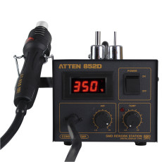 ATTEN AT852D 550W 220V Rework Hot Air Gun Soldering Station with 2 Nozzle for BGA IC Desoldering Tool