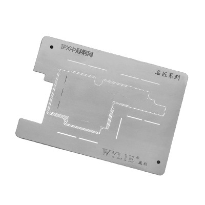 Wylie For iPhone X/XS/XR/XS MAX BGA Reballing Stencil Kit Motherboard Middle Layer Planting Tin Template Soldering Net