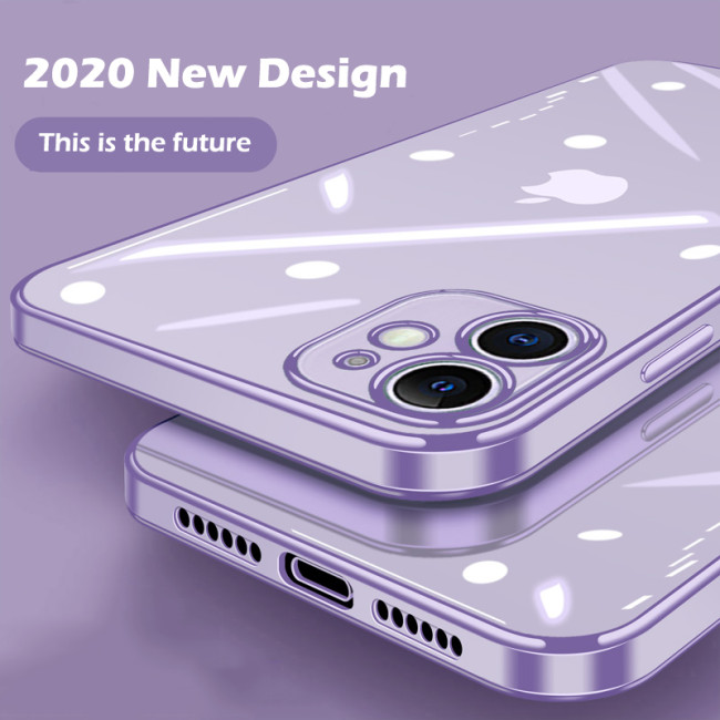 Square Soft Case For iPhone 11 Pro Max 12 Protection Case For iPhone XS Max XR X 7 8 6 6s Plus SE 2020 Clear Back Cover