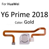 Fingerprint Sensor Home Button For HuaWei Y9 Y7 Y6 Prime Pro 2019 2018 2017 Touch ID Return Button Connector Flex Cable Ribbon