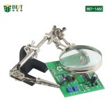 Helping Hand Soldering Stand Magnifying Glass Auxiliary Clamp Clip Magnifier Welding Rework Repair Solder Iron Holder