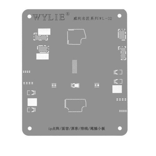 Wylie IP FACE ID LCD Screen Cable Tin Template For iPhone Reballing Stencil 0.12mm