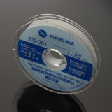 Sunshine SS-051 LCD Screen Separation Wire Ultrafine 0.03MM Cutting Steel Wirehigh toughness spacial tungsten alloy steel wire