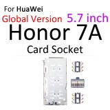Micro SD Sim Card Tray Socket Slot Adapter Connector Reader For HuaWei Honor 7A Pro Container Holder Replacement Parts