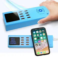 USB SS-309WD Ports httpWireless Charger 8 5V 1A Digital Display Charging Port for Phone Pad Sam sung Hua wei Xiao mi Etc