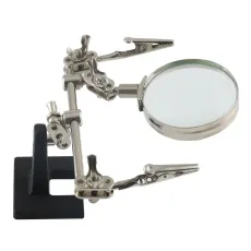 Helping Hand Soldering Stand Magnifying Glass Auxiliary Clamp Clip Magnifier Welding Rework Repair Solder Iron Holder
