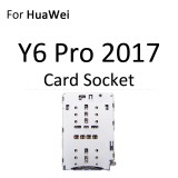 Micro SD Sim Card Tray Socket Slot Adapter Connector Reader For Honor Y6 Pro Y5 Prime 2018 2017 Container Holder