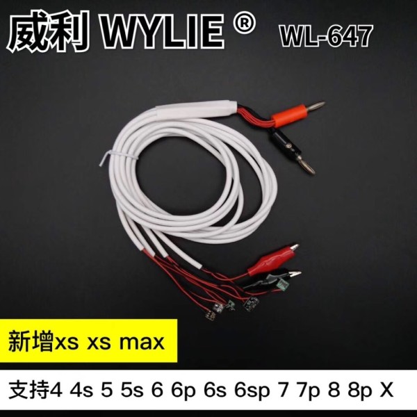 Wylie WL-647 All in 1 Professional Power Supply Line Current Test Cable For IPhone 6 Plus 6s 6sp 7 8 plus X XS XS-MAX