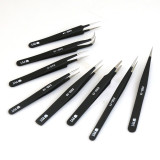 Hand Tool Pincers Electronics Forceps Curved Straight Anti-Static Stainless Steel Tweezers Set
