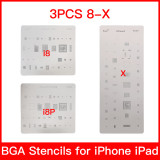 19 pcs full set IC Chip BGA Reballing Stencil Kits for iPhone XS MAX XR 8p 7 6s 6 SE 5S 5C 5 4S iPad high quality
