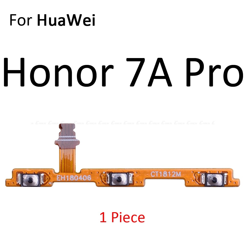 Nappe Connecteur Bouton Power/volume Pour Huawei Honor 7A, Y6 2018 - Câble Flexible Noir - Neuf