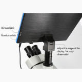 BEST LCD Continuous Zoom Trinocular Stereo Microscope HD VGA Camera Big Workbench Phone Repair Soldering Tools