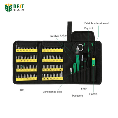 BEST 117 Electrical Maintenance Opening Tools Cell Mobile Phone Laptop Repair Tool Kit 126 in 1 mobile phone repairing tools