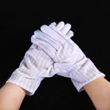 Disposable polyester safety inspection Anti-Stati gloves can be customized