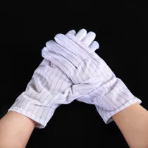 Disposable polyester safety inspection Anti-Stati gloves can be customized