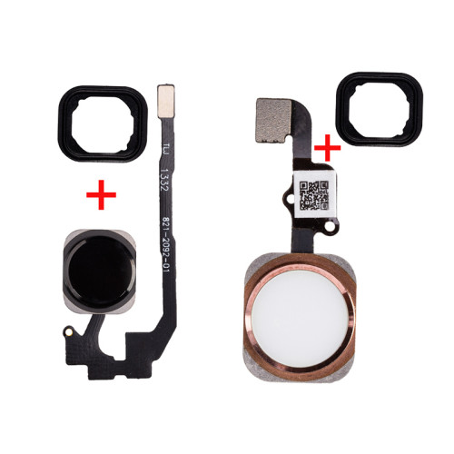 Home Button with sticker for All Model iPhone SE 5S 6G 4.7 &6 6S 7 8 plus 5.5  Black/White/Gold/ Rose Gold Home Flex Assembly