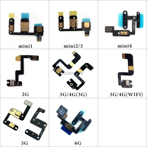 Mute Switch Volume Power Button ON OFF Ribbon Key Flex Cable Replacment Repair Parts for iPad Air mini