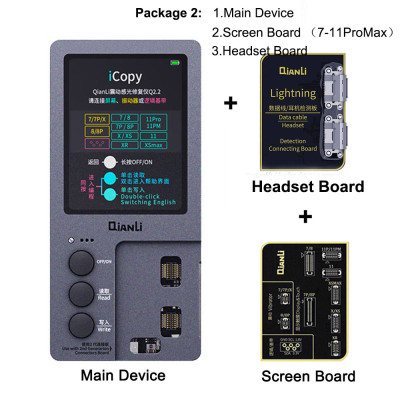 Qianli iCopy Plus Original Color Data Line Headset Detection Repair Programmer for iPhone 11 XR XSMAX 8P 8 7P 7 Vibration/Touch