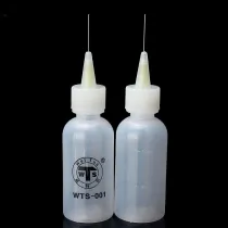 2pcs 50ml Needle Tip Soldering Cleaning Clear Liquid Flux Alcohol Oil Dispenser Plastic Hand Bottle Cleaner DIY Repair Tools