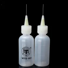 2pcs 50ml Needle Tip Soldering Cleaning Clear Liquid Flux Alcohol Oil Dispenser Plastic Hand Bottle Cleaner DIY Repair Tools