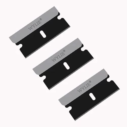 WYLIE WL-009 100Pcs Black Single Edge Blade Durable Sharp Razor For iPhone Middle Frame Back Cover Rear Glass Scraping Pry Tools
