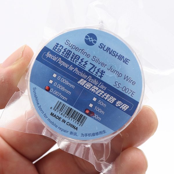 SUNSHINE SS-0.07E Fly Line Jump Wire  0.007MM 0.009MM 0.01MM 0.02MM  For Mobile Phone CPU Fingerprint Touch Repair Flying Line