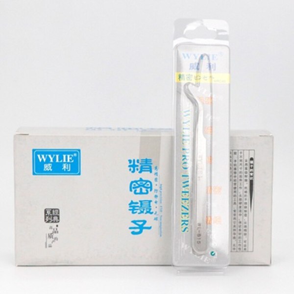 WYLIE stainless steel anti-magnetic tweezers special tip fine mobile phone repair chip motherboard precision instrument